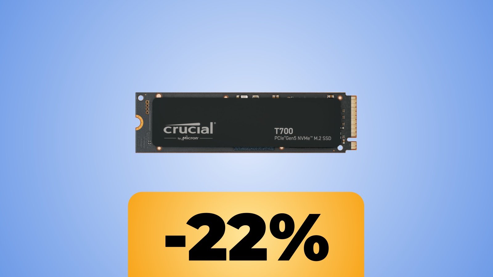 SSD Crucial T700 Gen5 1TB per PS5 e computer in sconto al prezzo minimo su Amazon Italia