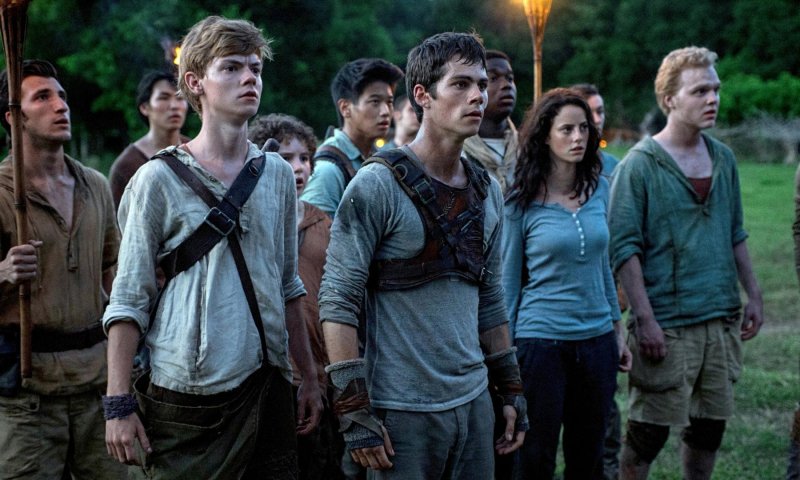 Il cast di Mazerunner in una scena del film
