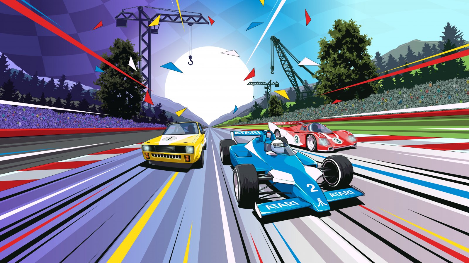 NeoSprijnt: artwork del gioco con auto che corrono