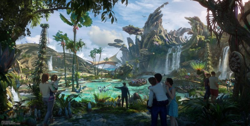 La concept art di Pandora presso Disneyland