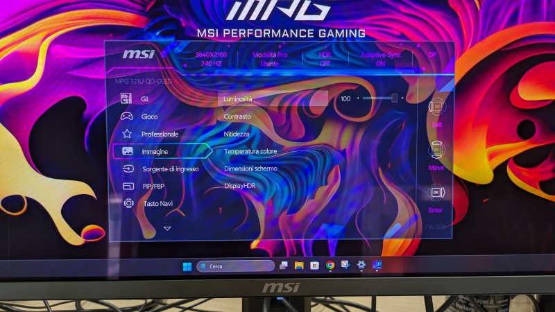 L'interfaccia principale del monitor MSI