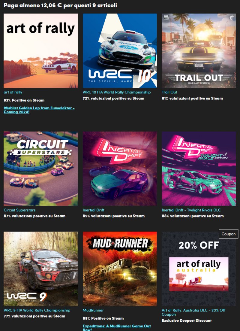 I giochi compresi nel bundle