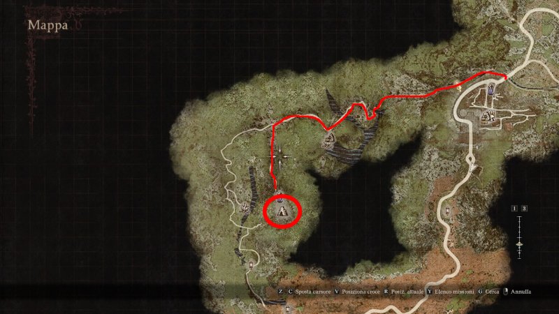 Il tragitto più semplice per raggiungere la nuova dimora della Sfinge Il tragitto più semplice per raggiungere la nuova dimora della Sfinge