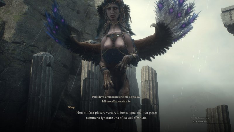 La Sfinge volerà via una volta completato l'ultimo indovinello. Attaccatela prima che spicchi il volo La Sfinge volerà via una volta completato l'ultimo indovinello. Attaccatela prima che spicchi il volo