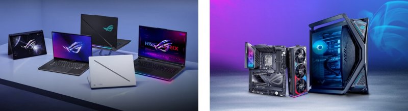 I laptop e desktop ASUS ROG con schede grafiche NVIDIA