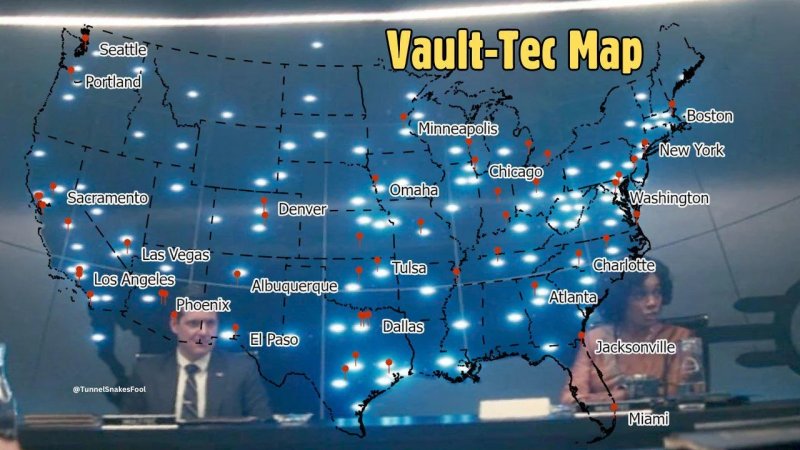 Une carte à l'échelle a été présentée lors de l'émission pour donner une idée de l'emplacement des voûtes (image tirée de Reddit).