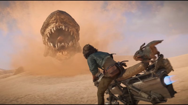 L'enorme drago Krayt in Star Wars Outlaws L'enorme drago Krayt in Star Wars Outlaws