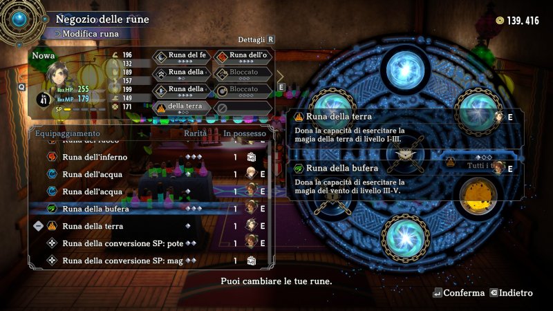 Le rune conferiscono ai personaggi abilità e bonus in combattimento