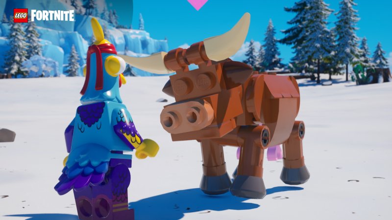 If super villains stress you out, you can raise cows in LEGO Fortnite to relax