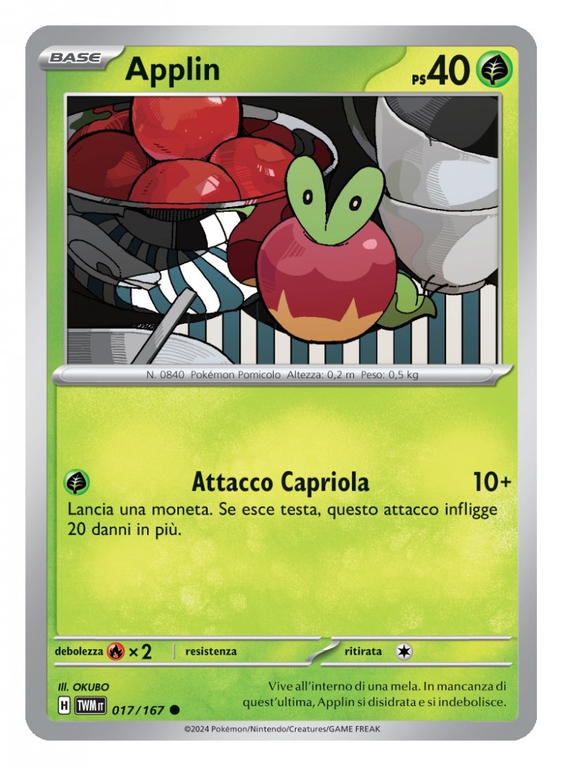 Applin, la carta ufficiale del GCC Pokémon Applin, la carta ufficiale del GCC Pokémon