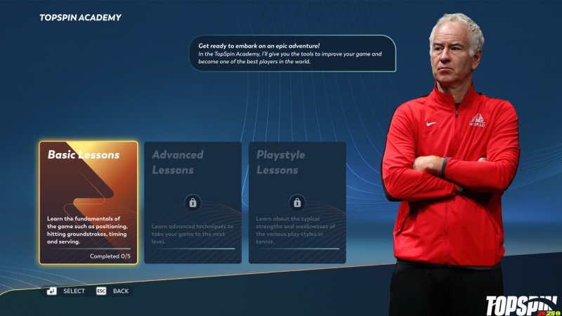 Il buon John vi insegnerà tutto quel che sa del tennis... o quasi Il buon John vi insegnerà tutto quel che sa del tennis... o quasi