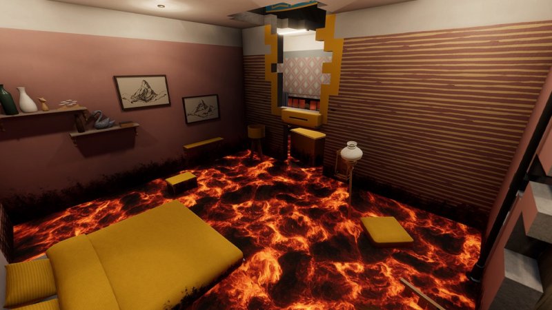 Anche su console c'è pieno supporto alle mod. Così che potrete anche giocare alla versione The Floor is Lava di House Flipper 2