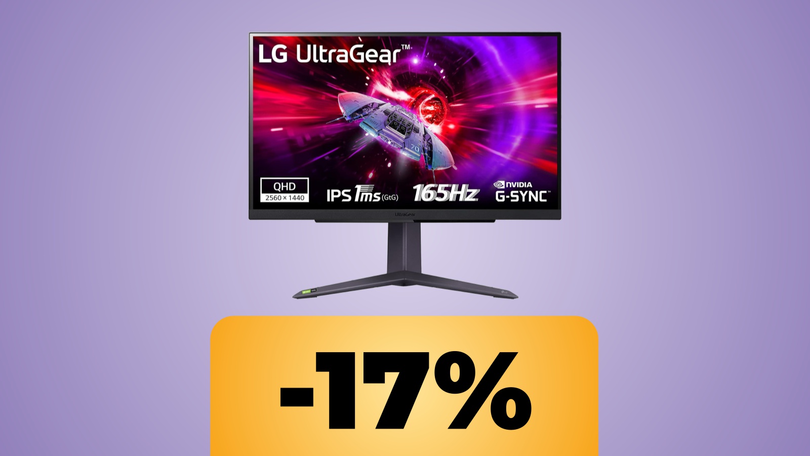 Il monitor da gaming LG 27GR75Q UltraGear in 1440p e 165 Hz in sconto su Amazon