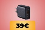 Il caricatore da 100W marcato VOLTME con uscita USB-A e USB-C è in sconto col coupon su Amazon - Notizia