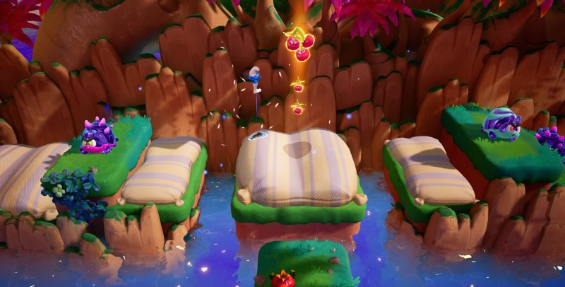 Un'immagine che riassume perfettamente il gameplay de I Puffi - Dreams Un'immagine che riassume perfettamente il gameplay de I Puffi - Dreams