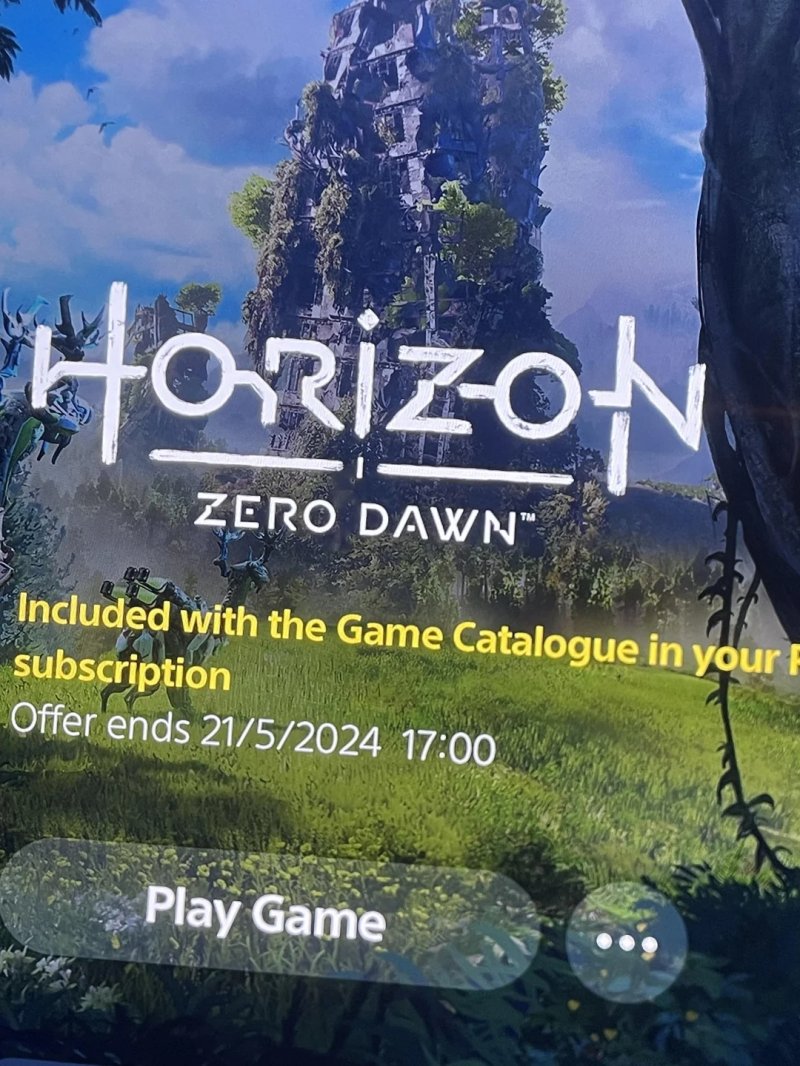 Lo screenshot che mostra l'avviso sulla rimozione di Horizon Zero Dawn Lo screenshot che mostra l'avviso sulla rimozione di Horizon Zero Dawn