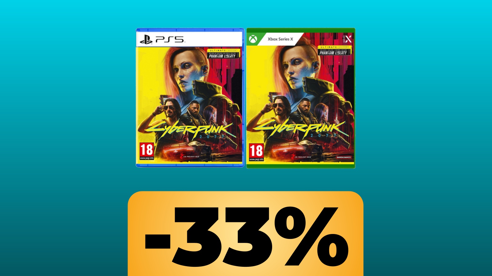 Cyberpunk 2077 Ultimate Edition per PS5 e Xbox Series X al prezzo minimo storico su Amazon