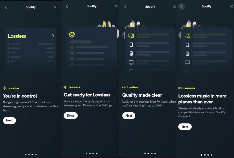 Il rilascio dell'opzione Lossless per l'ascolto su Spotify sembra davvero imminente, stando agli screenshot pubblicati Il rilascio dell'opzione Lossless per l'ascolto su Spotify sembra davvero imminente, stando agli screenshot pubblicati