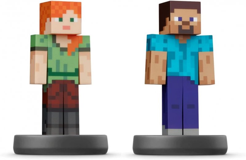 Ecco come appaiono le due statuine dei personaggi di Minecraft
