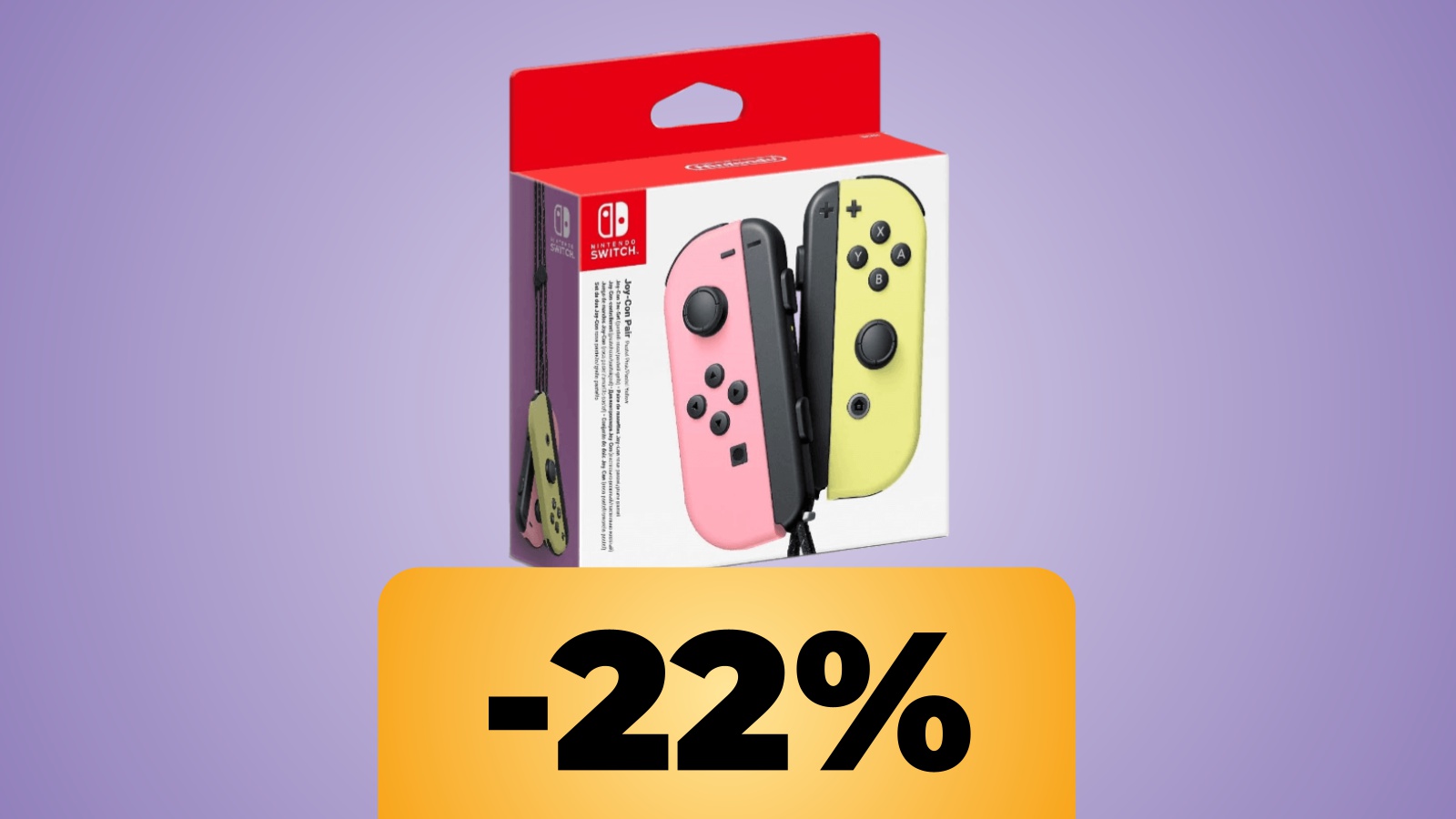 Joy-Con Rosa e Giallo pastello per Nintendo Switch in sconto al prezzo minimo storico