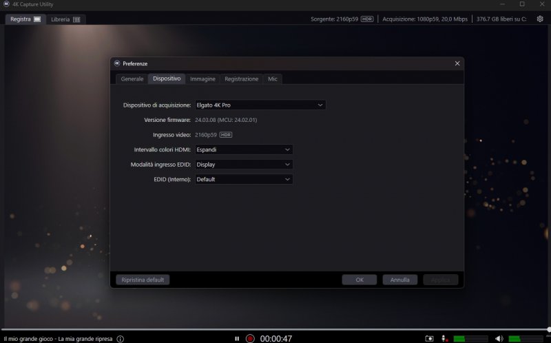 Il software Elgato 4K Capture Utility è migliorato molto nel corso degli anni