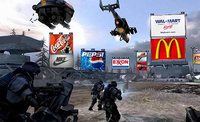 Una ricostruzione ideale (e distopica) della pubblicità nei videogiochi di un tempo Una ricostruzione ideale (e distopica) della pubblicità nei videogiochi di un tempo