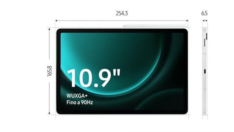 Las dimensiones exactas en milímetros del tablet de Samsung
