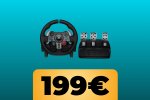 Il volante con pedaliera Logitech G29 Driving Force arriva al prezzo minimo storico su Amazon - Notizia