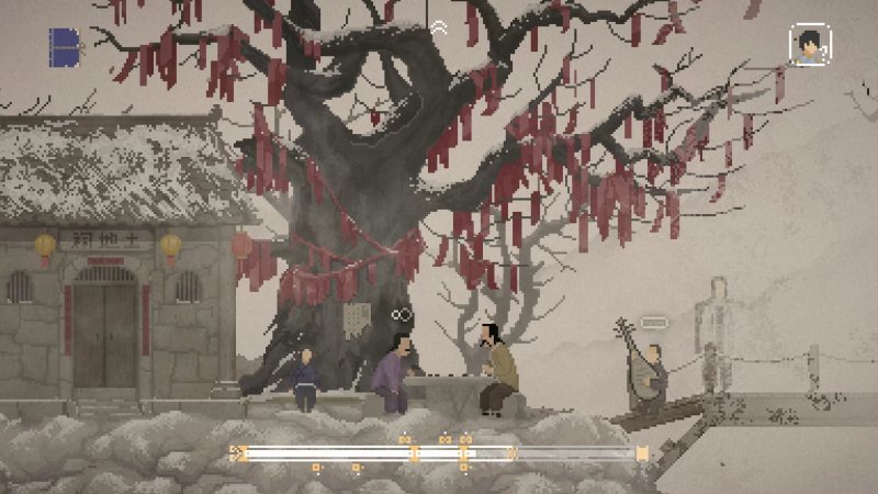 The Rewinder, un'immagine che mostra il particolare stile grafico in pixel art