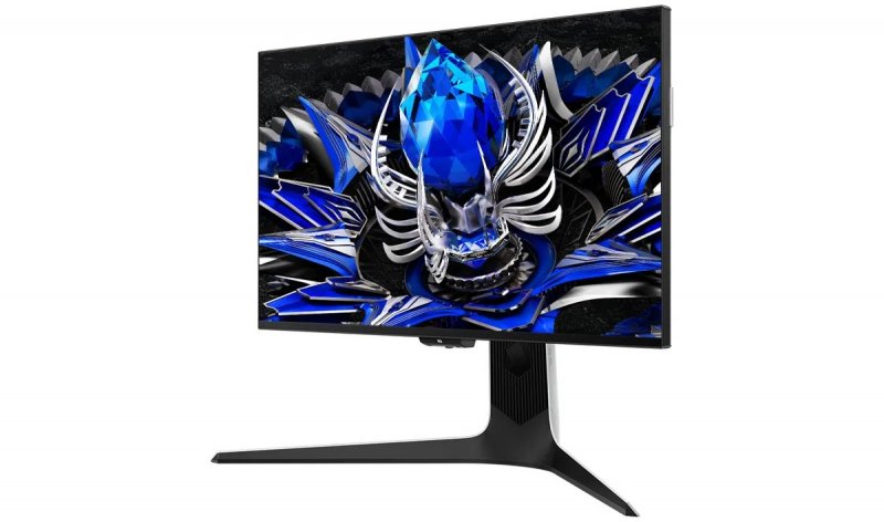 Una vista frontale del monitor da gaming TCL presentato al CES 2024