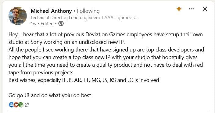 Michael Anthony's post about Deviant Developers