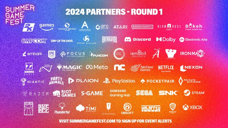 L'immagine con l'annuncio dei partner del Summer Game Fest
