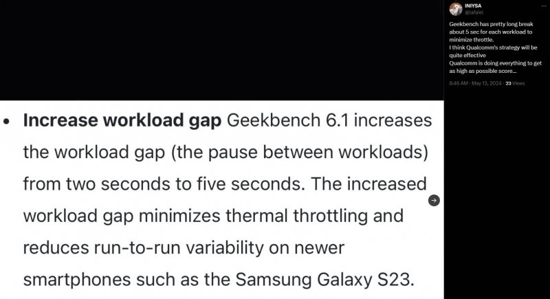 The theory behind how the Geekbench 'gap' works