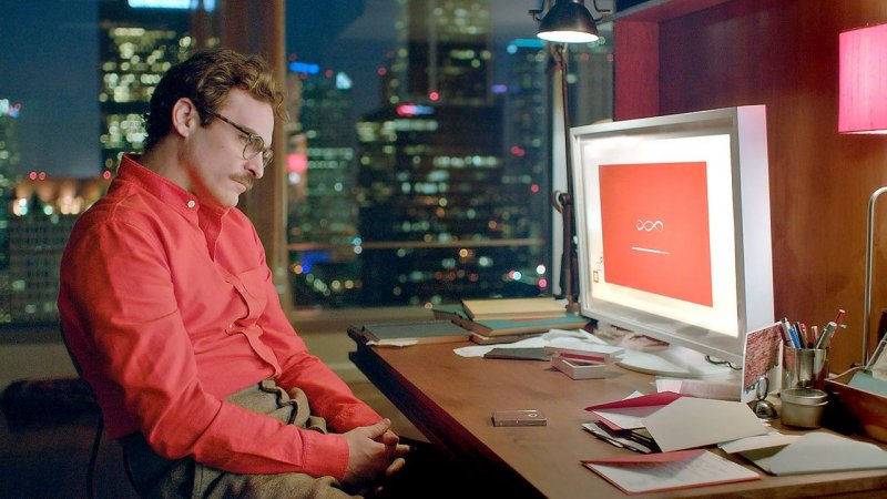 A scene from the film Her, where Scarlett Johansson plays an AI.