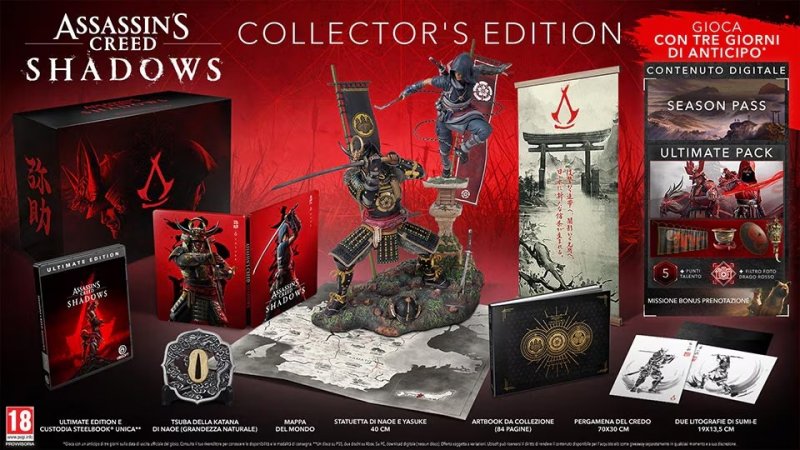 The rich Collector's Edition of Assassin's Creed Shadows and its contents