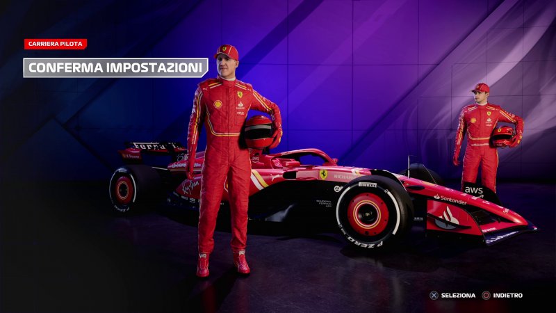 Abbiamo deciso di vestire i panni del leggendario Michael Schumacher firmando il contratto con la Ferrari Abbiamo deciso di vestire i panni del leggendario Michael Schumacher firmando il contratto con la Ferrari