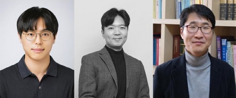 The research team of prof.  Jaemin Kim: from left, doctoral student Junseop Lim, prof.  Kim and prof.  Junyeop Lee