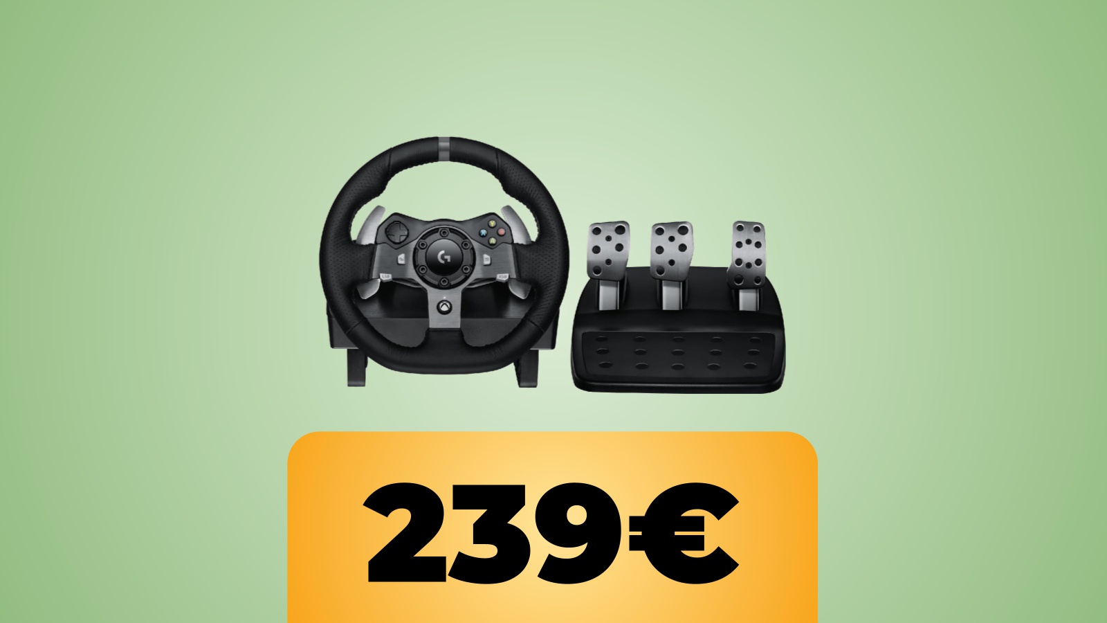 Il volante Logitech G G920 Driving Force con pedaliera e sotto il prezzo dell'offerta Amazon