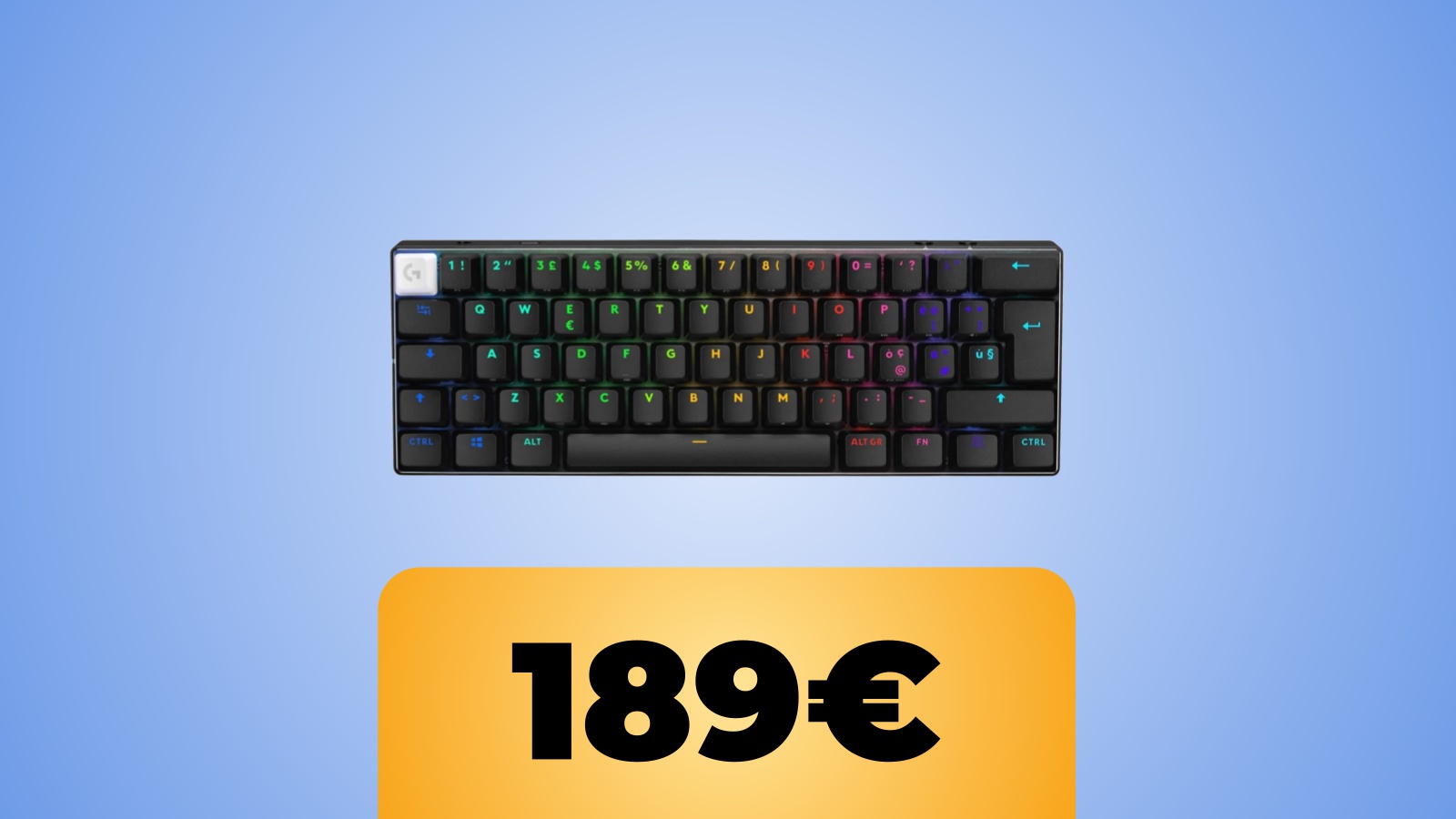 La tastiera Logitech G PRO X 60 LIGHTSPEED con sotto il prezzo dell'offerta Amazon