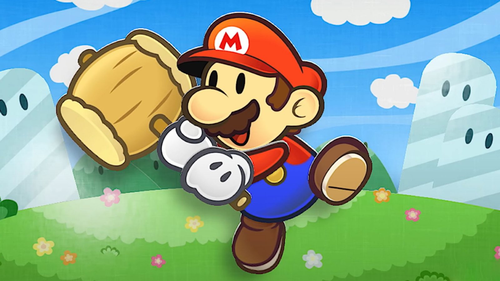 Mario nella versione 'cartacea' di Paper Mario: Il Portale Millenario