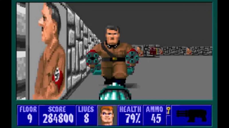 Lo scontro con Hitler in Wolfenstein 3D