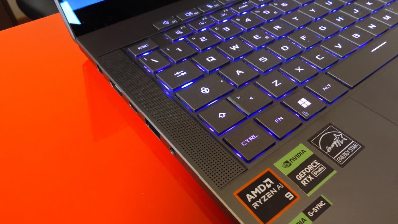 Gli altoparlanti sono posizionati sui lati della tastiera