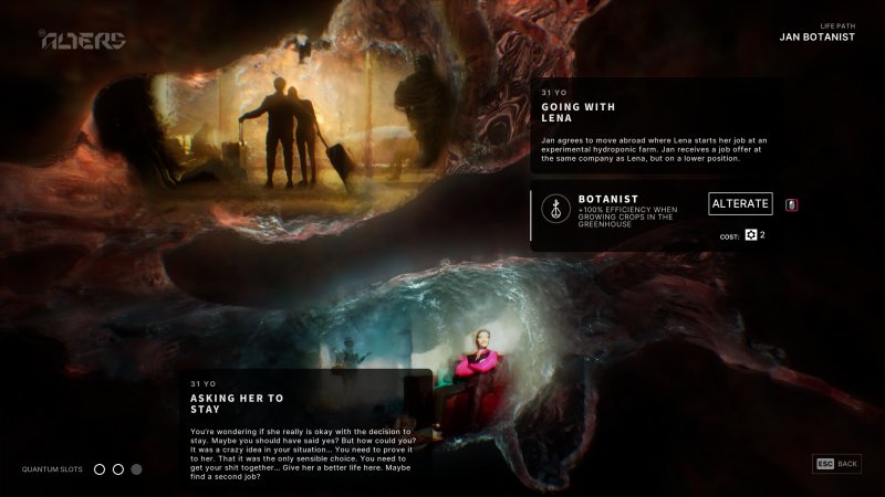 La vita di Jan è ricca di eventi significativi. Proprio le variazioni di questi eventi portano gli Alters ad ottenere talenti notevoli, alcuni anche molto inaspettati