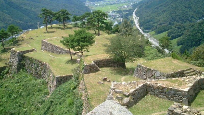 The foundations of Takeda Castle