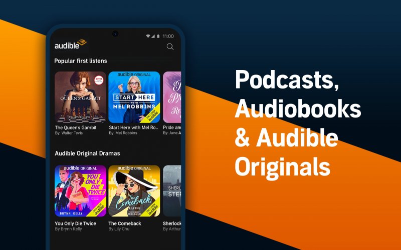 Un esempio di una schermata dell'app di Audible