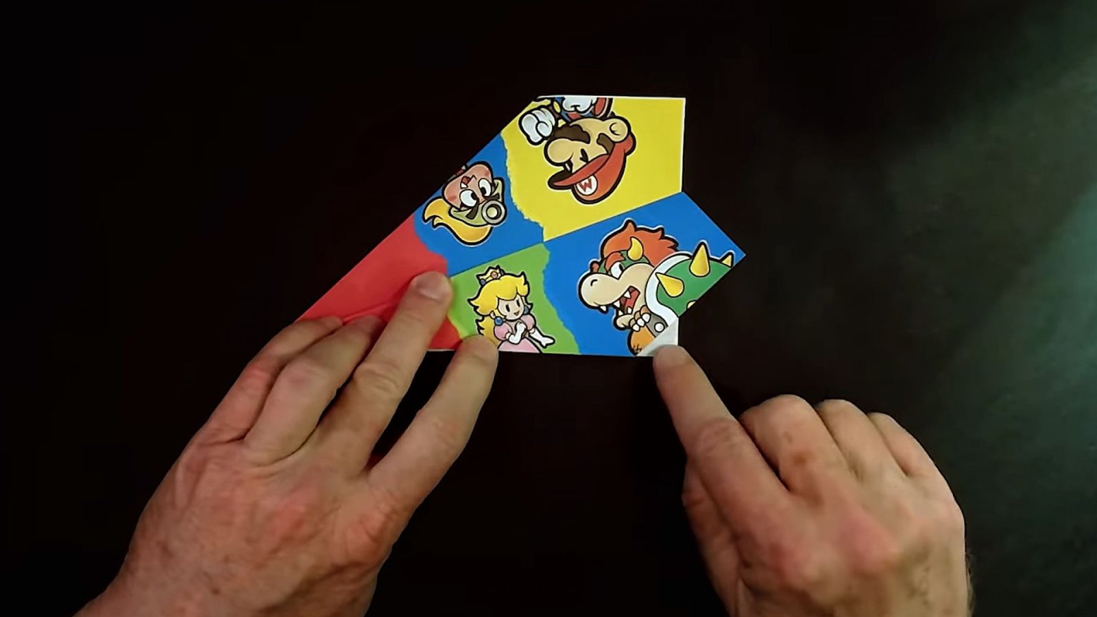 Paper Mario: Il Portale Millenario, il tutorial per costruire un aeroplanino di carta