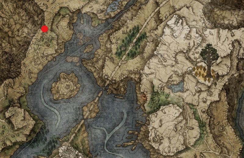 La posizione esatta di Iji a Liurnia Lacustre. La posizione esatta di Iji a Liurnia Lacustre.