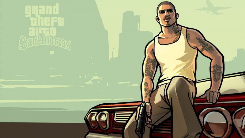 L'artwork ufficiale di GTA: San Andreas