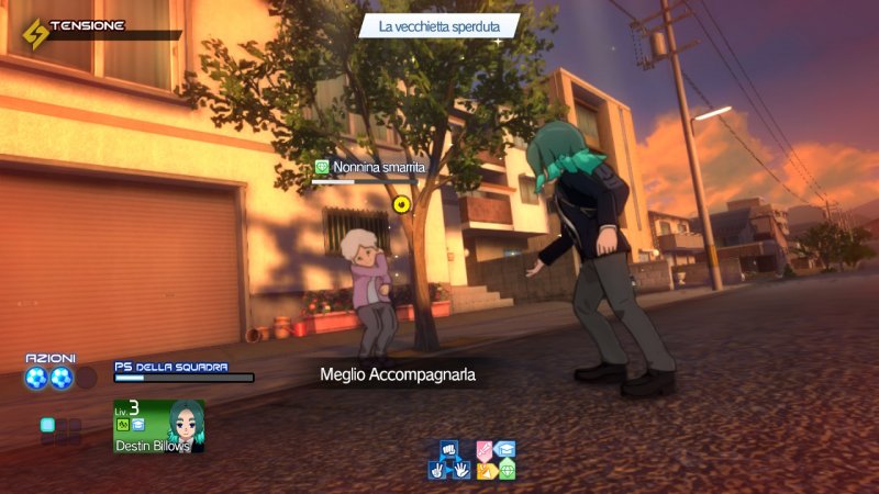 Il 'combattimento' con la simpatica vecchietta smarrita in Inazuma Eleven: Victory Road