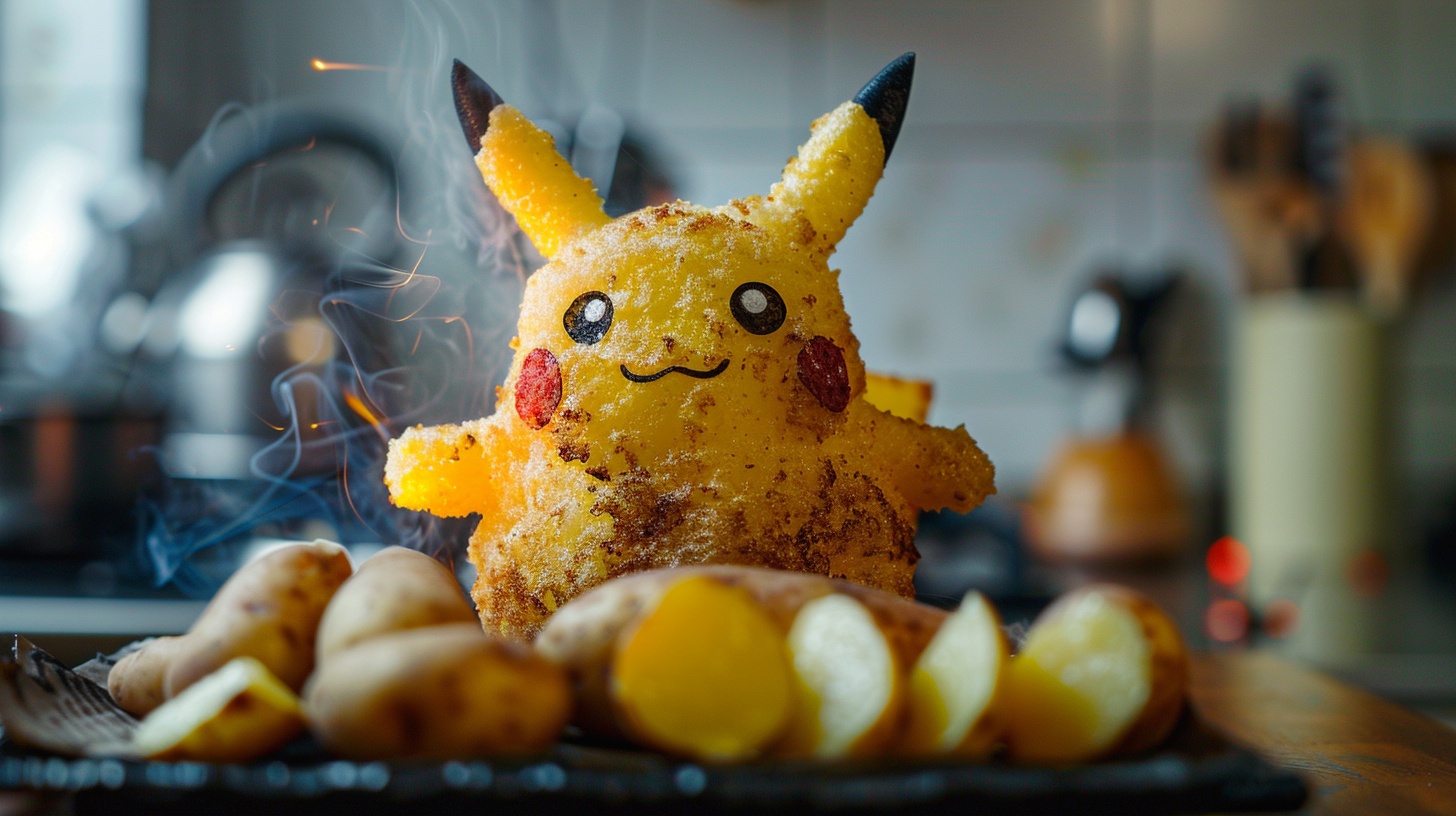 Pikachu fritto dorato